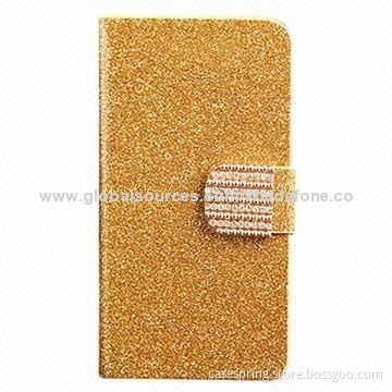 Leather Cover Case for Galaxy S4, ODM and OEM Orders Welcomed
